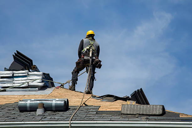 Professional Roofing technician working in Chatham, NJ